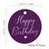 Etiquetas de Papel Metalizado 'Feliz Aniversário' para Pendurar em Lembrancinhas - Inkdotpot 100 Etiquetas Metalizadas / Roxo - Prata