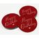 Tags de Papel Metalizado "Happy Birthday" para Lembrancinhas - Inkdotpot 50 Etiquetas Metalizadas / Vermelho - Ouro Rosé