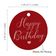 Tags de Papel Metalizado "Happy Birthday" para Lembrancinhas - Inkdotpot 50 Etiquetas Metalizadas / Vermelho - Ouro Rosé