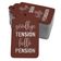 Tag de Papel para Pendurar com Folheado 'Good Bye Tension Hello Pension' para Lembrancinha de Aposentadoria - Inkdotpot 50 Etiquetas Metalizadas / Marrom - Prata