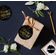 Etiquetas de Papel Metalizado com Texto 'Merry Christmas & Happy New Year' Para Lembrancinhas e Para Pendurar - Inkdotpot 100 Etiquetas Metalizadas / Preto - Ouro Rosé