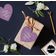 Etiquetas Pendentes de Papel Metalizado 'Feliz Dia dos Namorados' para Lembrancinhas - Inkdotpot 50 Etiquetas Metalizadas / Roxo - Prata