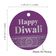 Etiqueta Pendurada de Papel Metalizado Feliz Diwali para Lembrancinha - Inkdotpot 50 Etiquetas Metalizadas / Roxo - Prata