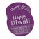 Etiqueta Pendurada de Papel Metalizado Feliz Diwali para Lembrancinha - Inkdotpot 50 Etiquetas Metalizadas / Roxo - Prata