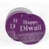 Etiqueta Pendurada de Papel Metalizado Feliz Diwali para Lembrancinha - Inkdotpot 50 Etiquetas Metalizadas / Roxo - Prata