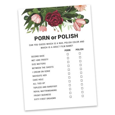 Conjunto de 50 Cartões de Atividade para Jogo de Conselhos e Desejos para Chá de Noiva, Folhagem Floral - Inkdotpot 12,7 Cm × 17,78 Cm / Branco - Esmalte ou Filme