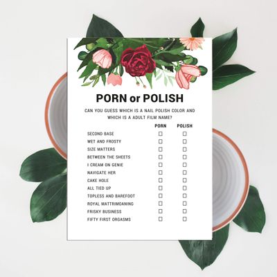 Conjunto de 50 Cartões de Atividade para Jogo de Conselhos e Desejos para Chá de Noiva, Folhagem Floral - Inkdotpot 12,7 Cm × 17,78 Cm / Branco - Esmalte ou Filme