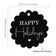 Etiquetas de Papel Metalizadas 'Happy Holiday' para Lembrancinhas e para Pendurar - Inkdotpot 50 Etiquetas Metalizadas / Preto - Prata