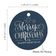 Etiquetas de Papel Metalizado para Lembrancinhas e para Pendurar com o Texto 'Merry Christmas & Happy New Year' - Inkdotpot 50 Etiquetas Metalizadas / Azul - Prata