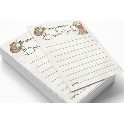 Pacote com 50 Cartões Quadrados em Branco para Chá de Noiva, Despedida de Solteira e Ideias de Presente, Jogo Cowgirl - Inkdotpot 12,7 Cm × 17,78 Cm / Branco - Por Que Fazemos Isso?