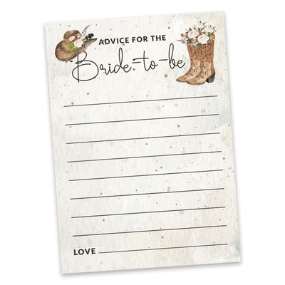 Pacote com 50 Cartões Quadrados em Branco para Chá de Noiva, Despedida de Solteira e Ideias de Presente, Jogo Cowgirl - Inkdotpot 12,7 Cm × 17,78 Cm / Branco - Por Que Fazemos Isso?