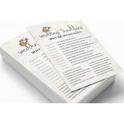 Pacote com 50 Cartões Quadrados em Branco para Chá de Noiva, Despedida de Solteira e Ideias de Presente, Jogo Cowgirl - Inkdotpot 12,7 Cm × 17,78 Cm / Branco - Por Que Fazemos Isso?