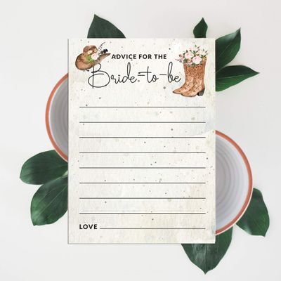 Pacote com 50 Cartões Quadrados em Branco para Chá de Noiva, Despedida de Solteira e Ideias de Presente, Jogo Cowgirl - Inkdotpot 12,7 Cm × 17,78 Cm / Branco - Por Que Fazemos Isso?
