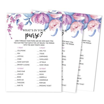 50 Cartões de Jogo Florais Quadrados em Branco para Preencher Ideias de Presentes para Chá de Noiva e Despedida de Solteira - Inkdotpot 12,7 Cm × 17,78 Cm / Branco - O Que Tem na Sua Bolsa