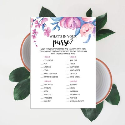 50 Cartões de Jogo Florais Quadrados em Branco para Preencher Ideias de Presentes para Chá de Noiva e Despedida de Solteira - Inkdotpot 12,7 Cm × 17,78 Cm / Branco - O Que Tem na Sua Bolsa