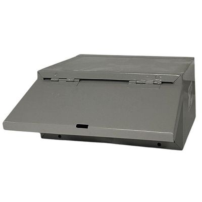 Caixa De Correios Brasileirinha Menor Cinza Tamanho 12x20x10 Aço Cinza