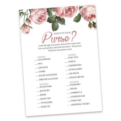 Cartões de Jogo Quadrados em Branco para Chá de Noiva e Despedida de Solteira, Ideias de Presentes para Preencher, Pacote com 50 - Inkdotpot 12,7 Cm × 17,78 Cm / Branco - O Que Tem na Sua Bolsa