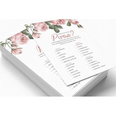Cartões de Jogo Quadrados em Branco para Chá de Noiva e Despedida de Solteira, Ideias de Presentes para Preencher, Pacote com 50 - Inkdotpot 12,7 Cm × 17,78 Cm / Branco - O Que Tem na Sua Bolsa