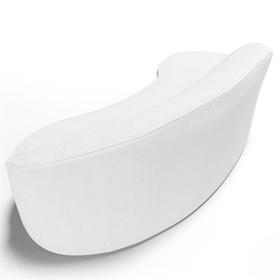 Sofá 3 Lugares Curvo Living Firenze Direito D02 Corano Branco 180cm C-12 - Lyam