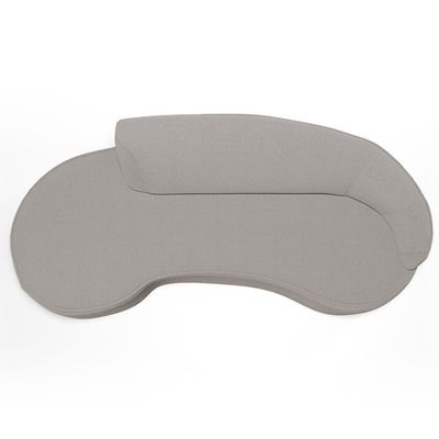 Sofá 3 Lugares Curvo Living Firenze Direito D02 Bouclê Bege 180cm B-62 - Lyam