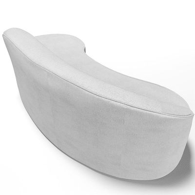 Sofá 3 Lugares Curvo Living Firenze Direito D02 Linho Cinza 180cm D-315 - Lyam