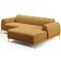 Sofá 4 Lugares Chaise Direito Sala Molino 265cm D02 Pés de ouro Bouclê Mostarda Pb-03