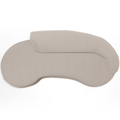 Sofá 5 Lugares Curvo Living Firenze Direito D02 Bouclê Creme 300cm B-54 - Lyam