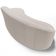 Sofá 5 Lugares Curvo Living Firenze Direito D02 Bouclê Creme 300cm B-54 - Lyam