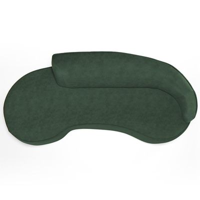Sofá 5 Lugares Curvo Living Firenze Direito D02 Couríssimo Verde 300cm B-89 - Lyam