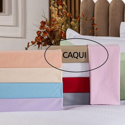 Capa Fronha De Xuxão Avulsa Travesseiro De Corpo Cores Lisas 1,45m X 45cm - Percal 140 Fios 100% Algodão Cor Caqui