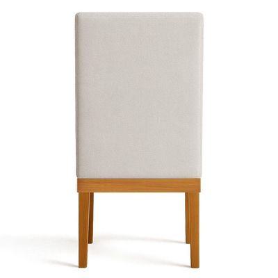 Kit 4 Cadeiras De Jantar Solana Linho Base De Madeira - Pallazio Cor Bege