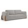 Sofá Living Bloom 160cm 02 Lugares Com Pés De Madeira Bouclê Cinza - Desk Design