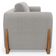 Sofá Living Bloom 160cm 02 Lugares Com Pés De Madeira Bouclê Cinza - Desk Design