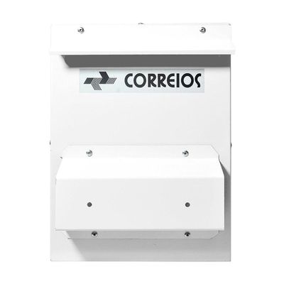 Caixa Correio Branca Embutir Cartas Suporte Cerca 20 X 27 X 12cm - Fp