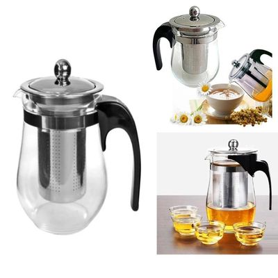 Chaleira Vidro Infusor Inox Bule 500ml Cha Cafe Coador Jarra
