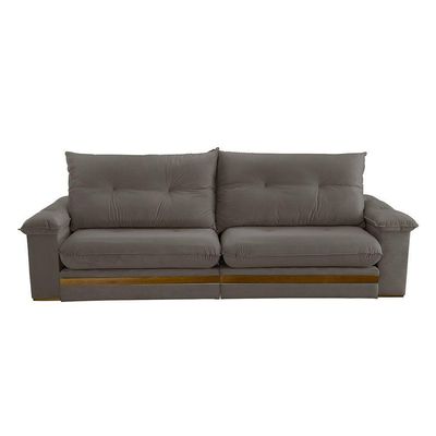 Sofá Avalon 02 Módulos De 120cm Br25cm Meu Sofá Online A231 Linho Cinza Escuro