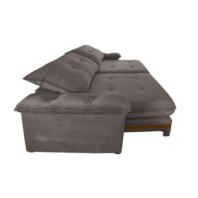 Sofá Avalon 02 Módulos De 120cm Br25cm Meu Sofá Online A231 Linho Cinza Escuro