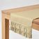 Caminho de Mesa Bege Liso Para Decoração de Cozinha e Casa com Duplo Babado - Vargottam 35,56 Cm (L) × 182,88 Cm (C) / Bege
