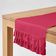 Caminho de Mesa Rosa Liso com Babados Duplos para Decoração de Casa, Casamento, Festa e Feriado - Vargottam 35,56 Cm (L) × 335,28 Cm (C) / Rosa