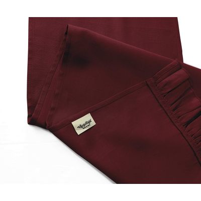 Caminho de Mesa Bordô Elegante para Decoração de Mesa, Decoração para Casa, Casamentos, Festas e Feriados - Vargottam 35,56 Cm (L) × 121,92 Cm (C) / Vermelho
