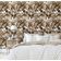 Papel de Parede Monocromático de Folhas Tropicais Marrom, Vinílico Autoadesivo, Faça Você Mesmo para Quarto e Sala - S4Sassy 63,5 cm (L) × 304,8 cm (C) / Marrom - Vinil Texturizado
