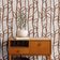 Papel de Parede Estampa de Esboço de Árvore Moderna Marrom - Vinil Autoadesivo, Decorativo Fácil DIY para Quarto, Armários e Salas - S4Sassy 63,5 cm (L) × 914,4 cm (C) / Marrom - Vinil Liso