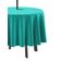 Toalha de Mesa Redonda 147 cm Int./Ext. com Furo para Guarda-Sol Impermeável para Pátio Primavera/Verão Verde Turquesa - Vargottam 147,32 Cm × 147,32 Cm – Com Furo Para Guarda-Sol / Verde