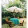 Toalha de Mesa Redonda 147 cm Int./Ext. com Furo para Guarda-Sol Impermeável para Pátio Primavera/Verão Verde Turquesa - Vargottam 147,32 Cm × 147,32 Cm – Com Furo Para Guarda-Sol / Verde