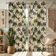 Cortinas Voil Extra Longas com Estampa de Coqueiro para Janelas e Portas de Altura Dupla, 2 Painéis, Ilhós, Georgette Filtrante - Vargottam 106,68 Cm (L) × 160,02 Cm (C) / Verde