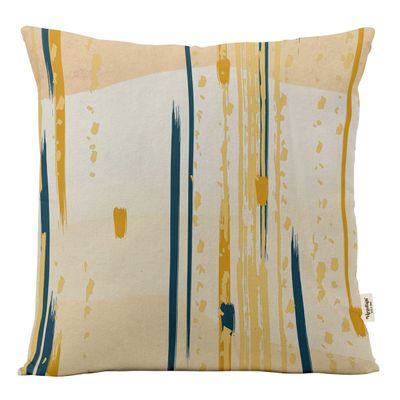 Capa de Almofada Amarela Estampada Luxuosa, Capa Decorativa para Almofada e Travesseiro - Vargottam 35,56 Cm × 60,96 Cm – Retangular / Amarelo