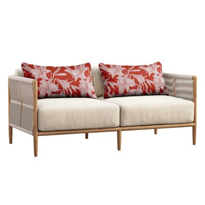 Capa Lombar em Poliéster para Uso Interno/Externo, À Prova D'Água, Retangular para Almofada de Pátio - Vargottam 30,48 Cm × 60,96 Cm / Vermelho