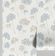 Revestimento de Parede Autoadesivo Floral Pastel em Vinil Removível, Mural Moderno Azul para Quarto, Banheiro, Lavanderia, Closet - S4Sassy 63,5 cm (L) × 152,4 cm (C) / Azul - Vinil Texturizado
