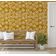 Papel de Parede Autoadesivo Decorativo Folhas Abstratas Amarelo, Vinil Impermeável Removível para Quarto e Sala de Jantar - S4Sassy 63,5 cm (L) × 304,8 cm (C) / Amarelo - Vinil Liso