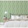 Revestimento Autoadesivo Peel and Stick, Estampa Blossom Bloom - Mural Asiático para Banheiro, Lavanderia e Closet, Vinil Verde - S4Sassy 63,5 cm (L) × 152,4 cm (C) / Verde - Vinil Texturizado